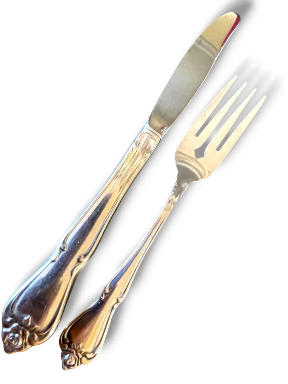 Rogers for Oneida, my Rose pattern, 5 dinner forks,1 salad fork,and1 knife